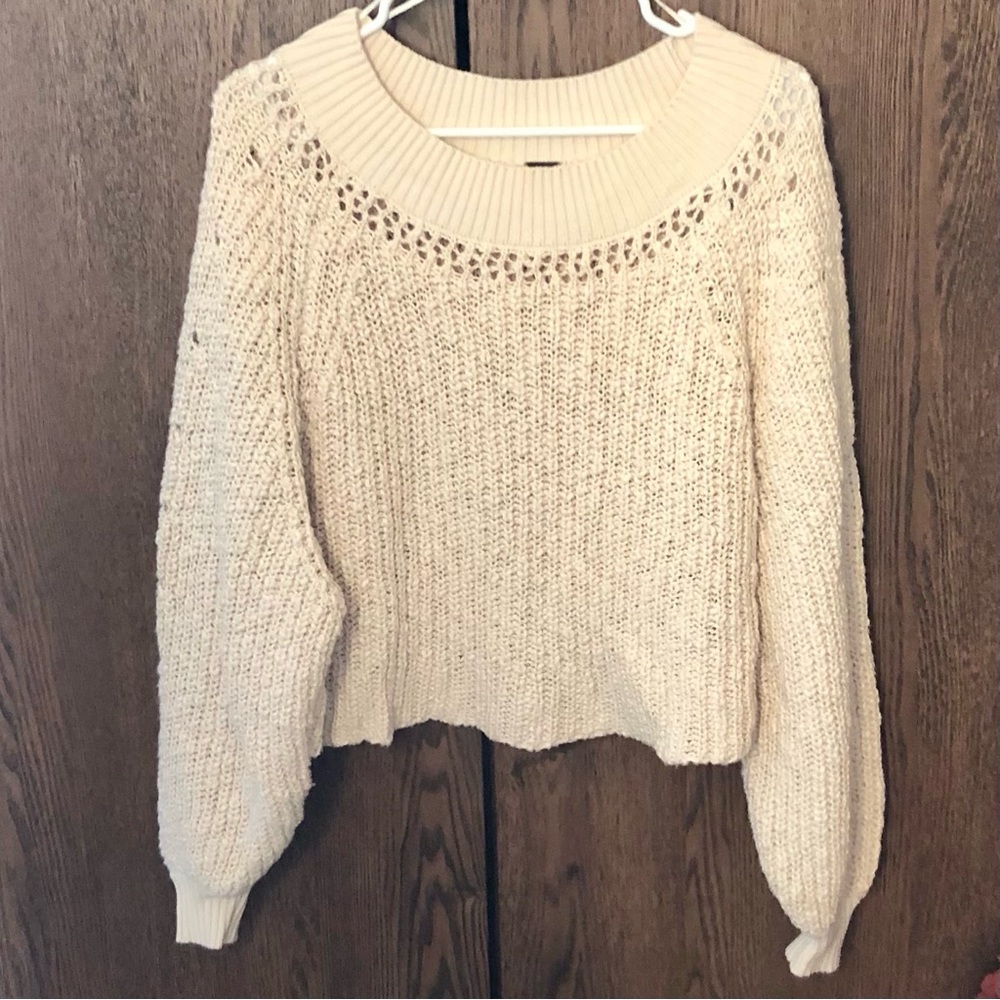 Free People Beige Sweater XS